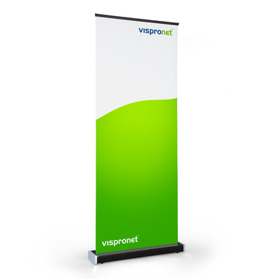 Roll-up Select Black avec bannière imprimée