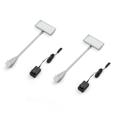 Spot LED gris argenté, set de 2