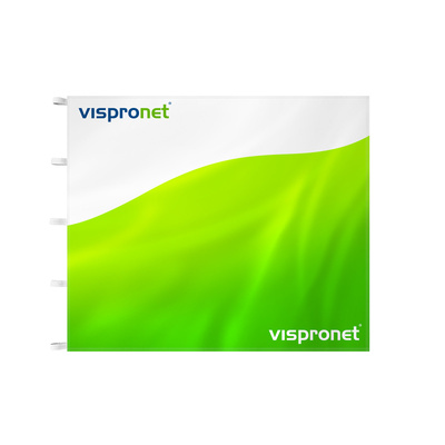 Drapeau de club, simple épaisseur, sans franges imprimé en Green Plus